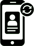 Contacts syncing to a managed mobile device