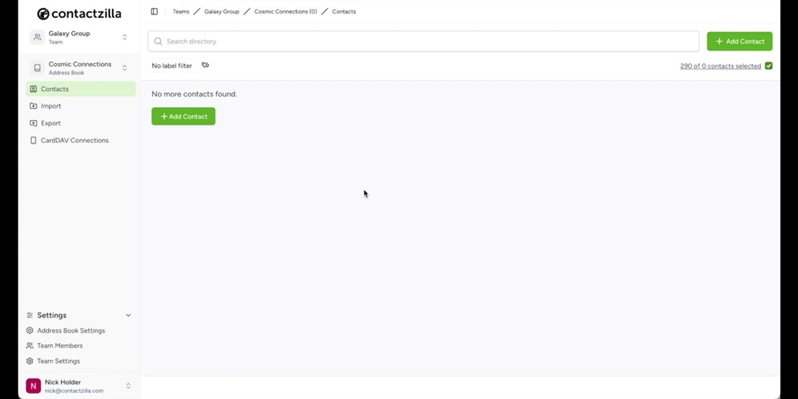 CSV file open showing contact data with separate columns for first name, last name, email, and phone number