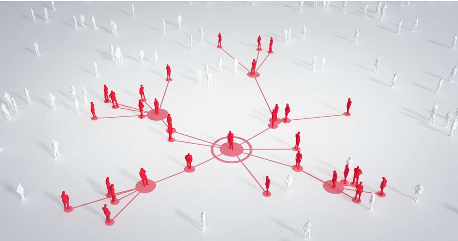 A network of interconnected people.