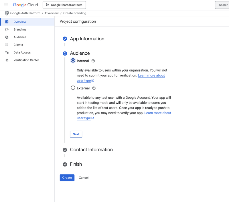 Set the audience to internal as this will only be for your use