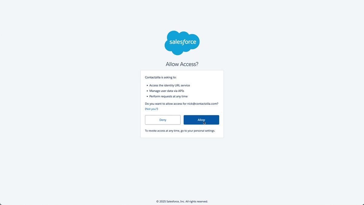 Salesforce package installation screen showing the Install for Admins Only option selected with confirmation checkbox