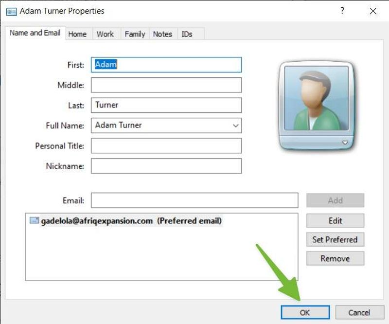 Open Contacts via the Windows Run box