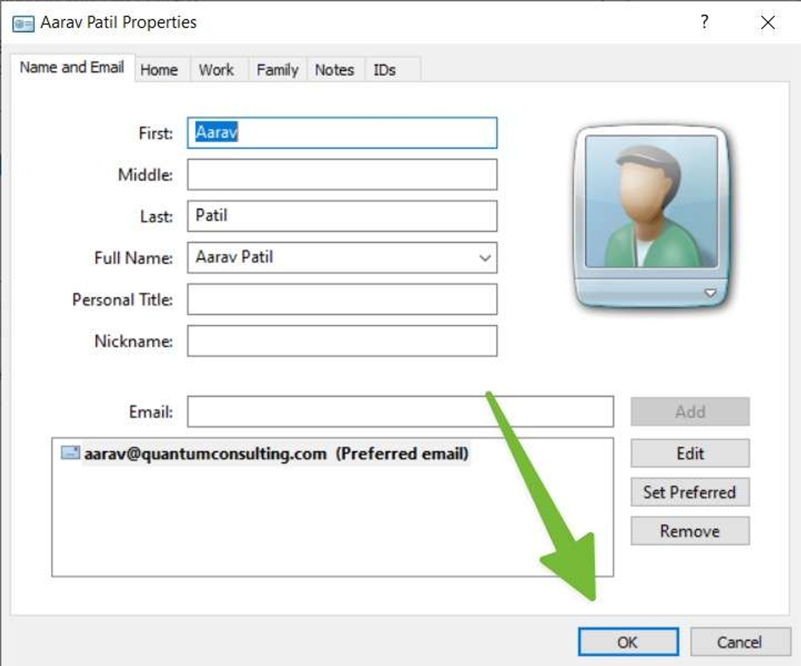 Open Contacts via the Windows Run box