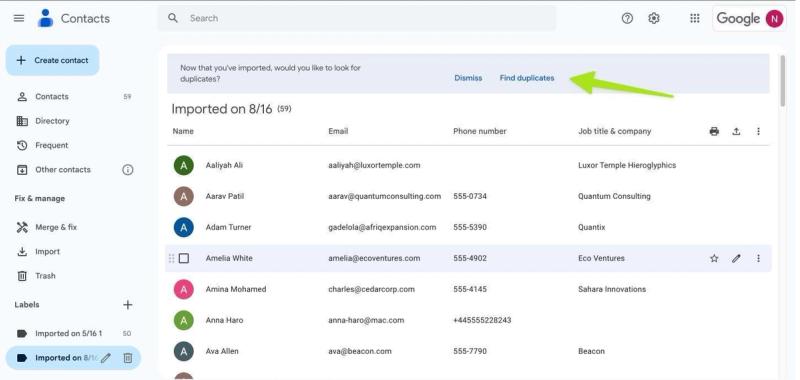 Screenshot showing accessing your Contacts from iCloud.