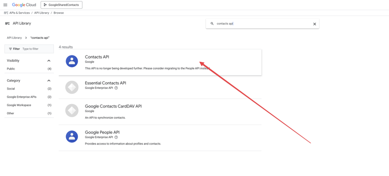 Even though it says it is legacy you need to enable the Contacts API