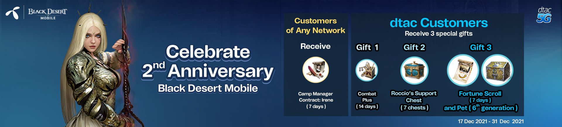 Celebrate 2nd anniversary of Black Desert Mobile
