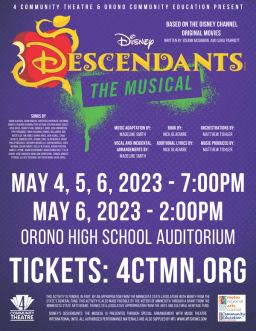 poster for Disney’s Descendants by 4 Community Theatre