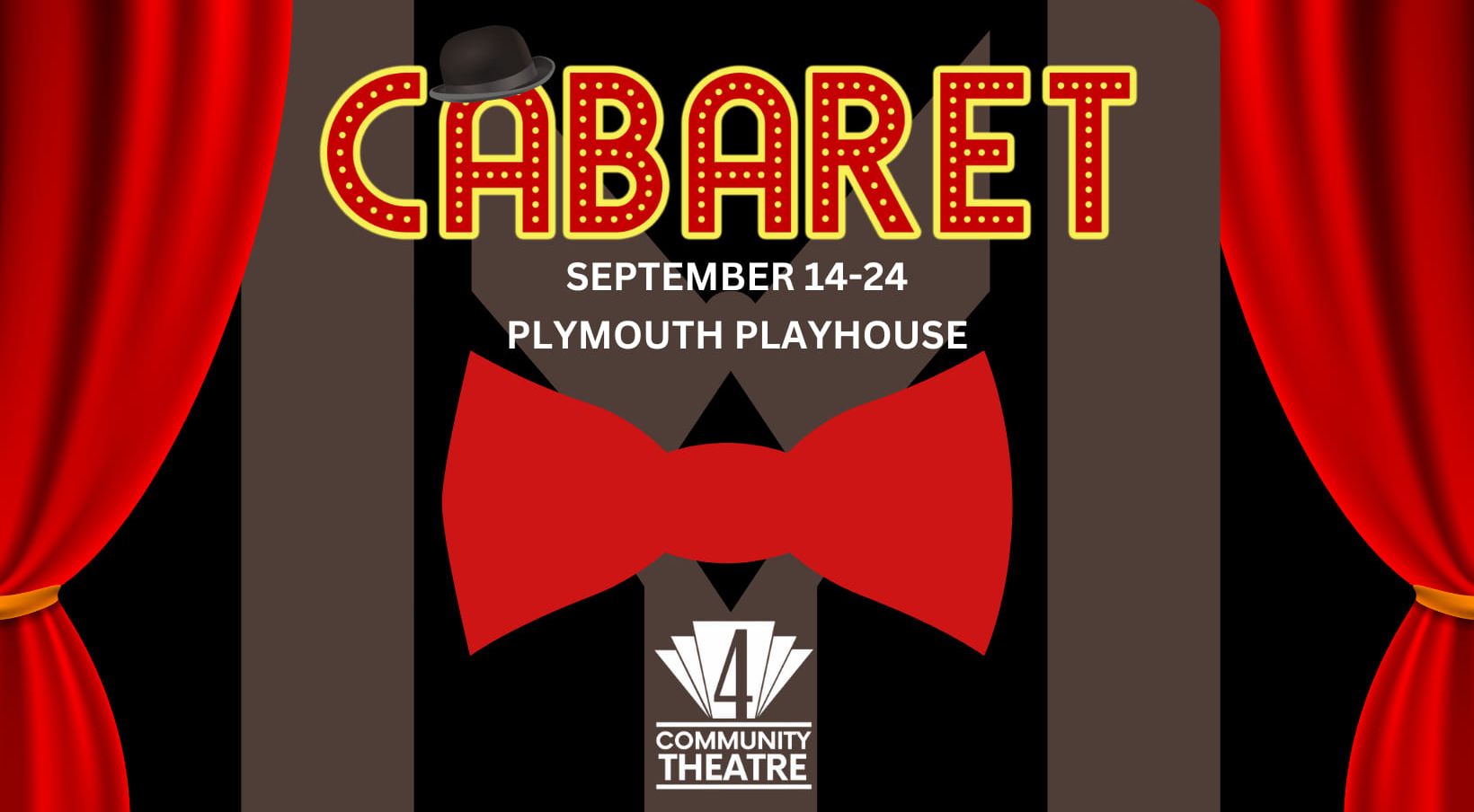 poster for Cabaret by 4 Community Theatre