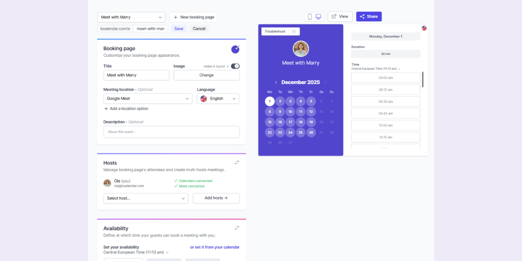 koalendar screenshoot youcanbookme free alternatives