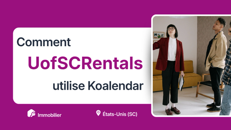 Visite de maison planifiée avec l’outil de planification Koalendar pour les gestionnaires de biens immobiliers