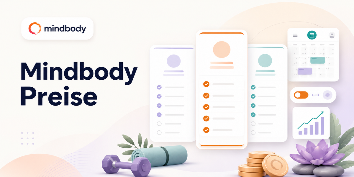 Grafik mit Mindbody-Preisen und einem Vergleich der Tarife