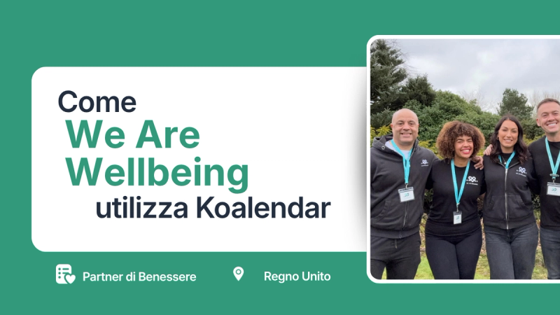 siamo il team del benessere in una foto scattata dopo i controlli sanitari prenotati con il software di pianificazione Koalendar per le visite di controllo