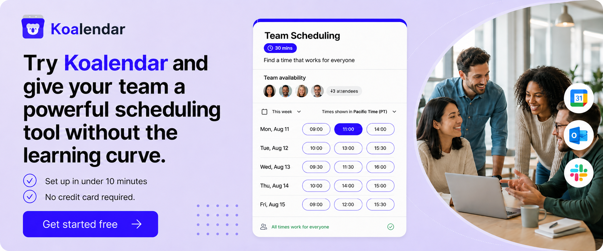 koalendar best calendar software for team scheduling
