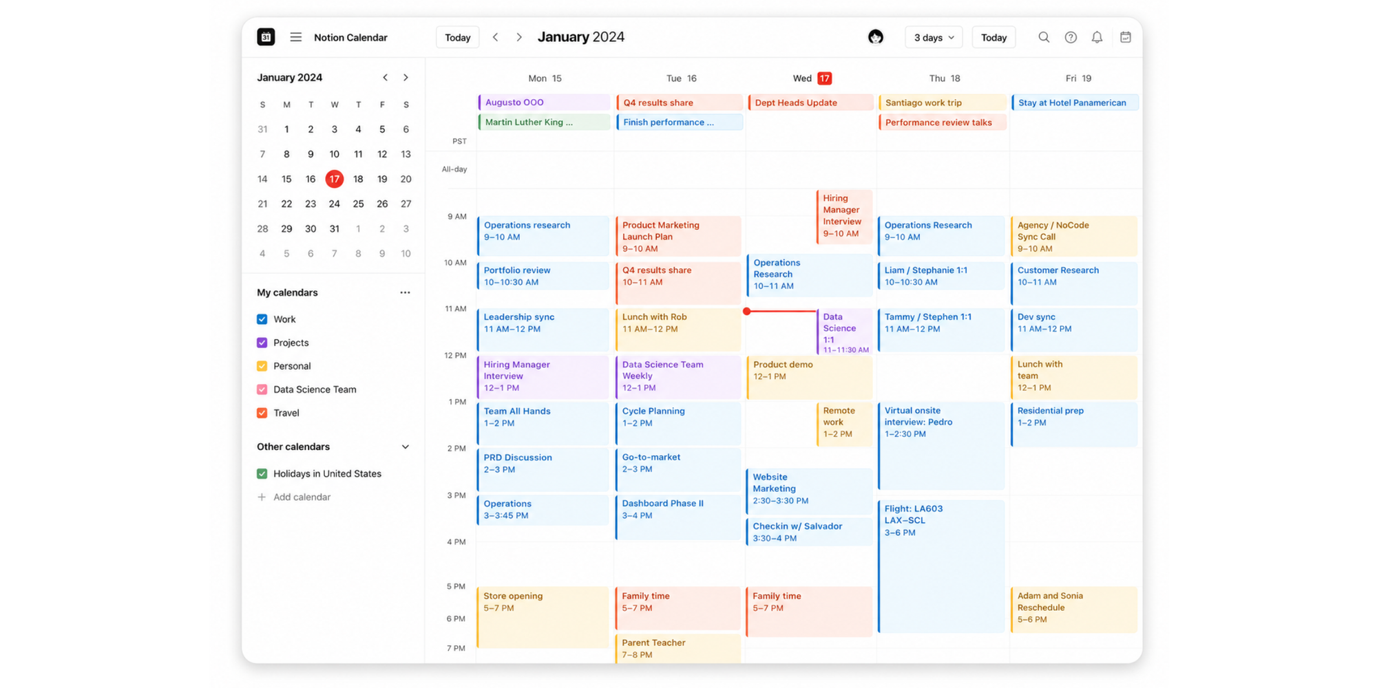 Best team scheduling tool notion calendar team view 