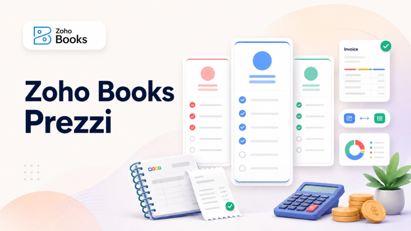 grafico di confronto dei prezzi di Zoho Books