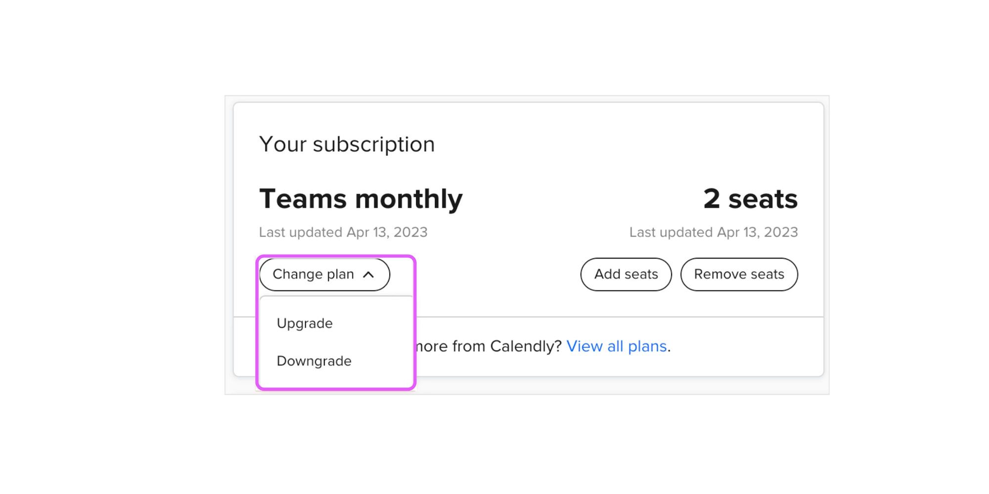 one of the steps of how to cancel calendly account