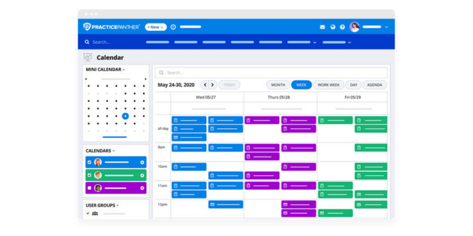 practice partner ui  calendaring system for law firms