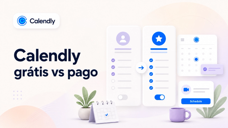 Comparação entre os planos gratuitos e pagos do Calendly