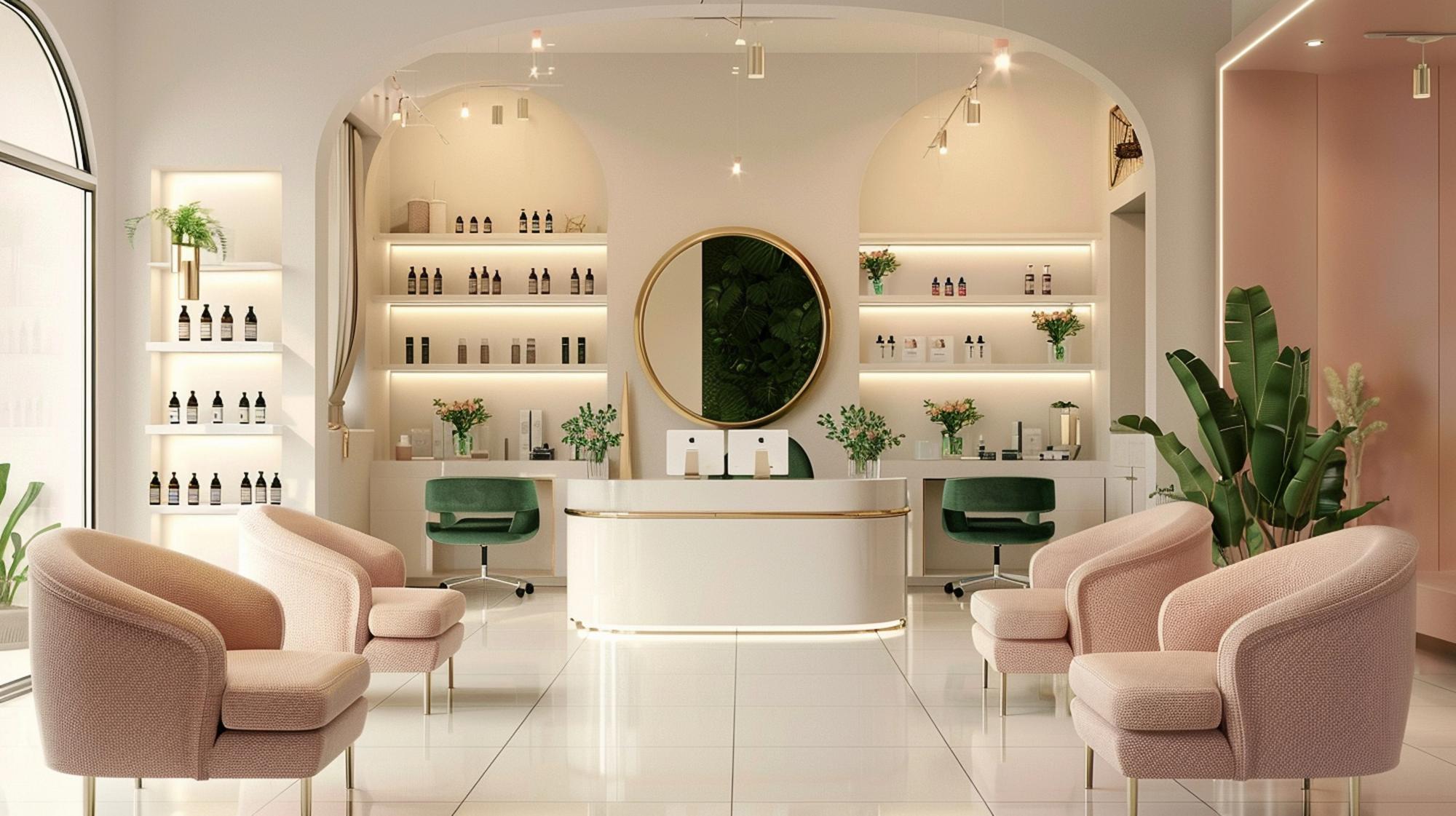 standarized elegant hair salon interior when scaling a multi-location salon