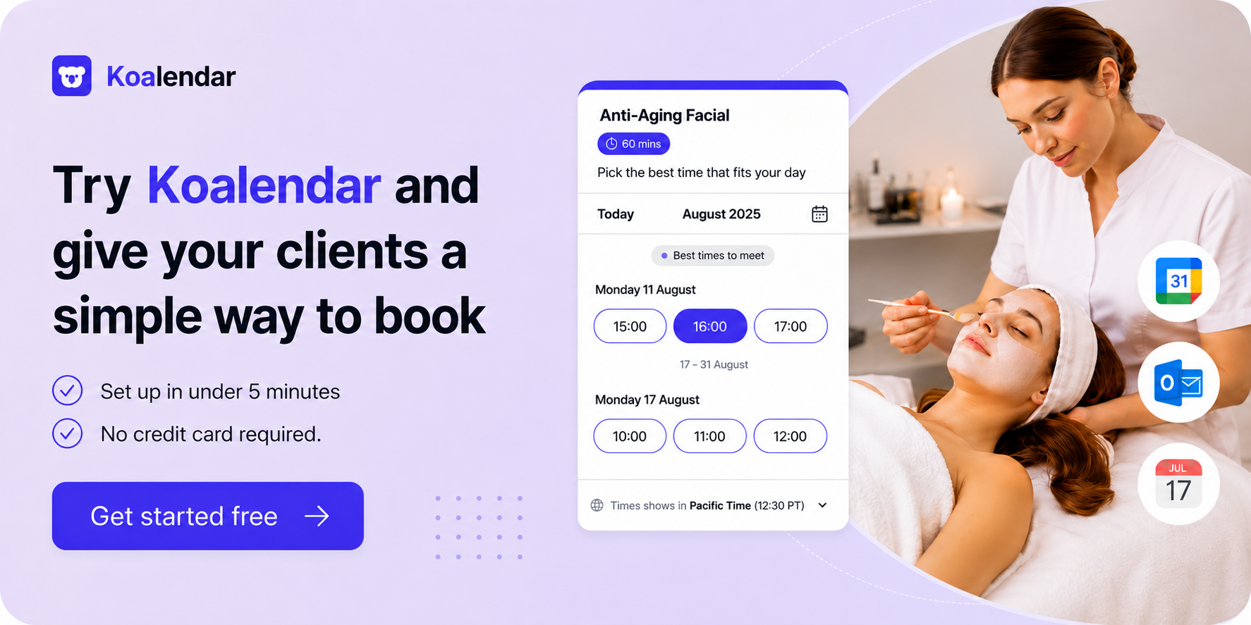 banner do Koalendar, aplicativo de agendamento para salões, alternativa ao Booksy por assinatura