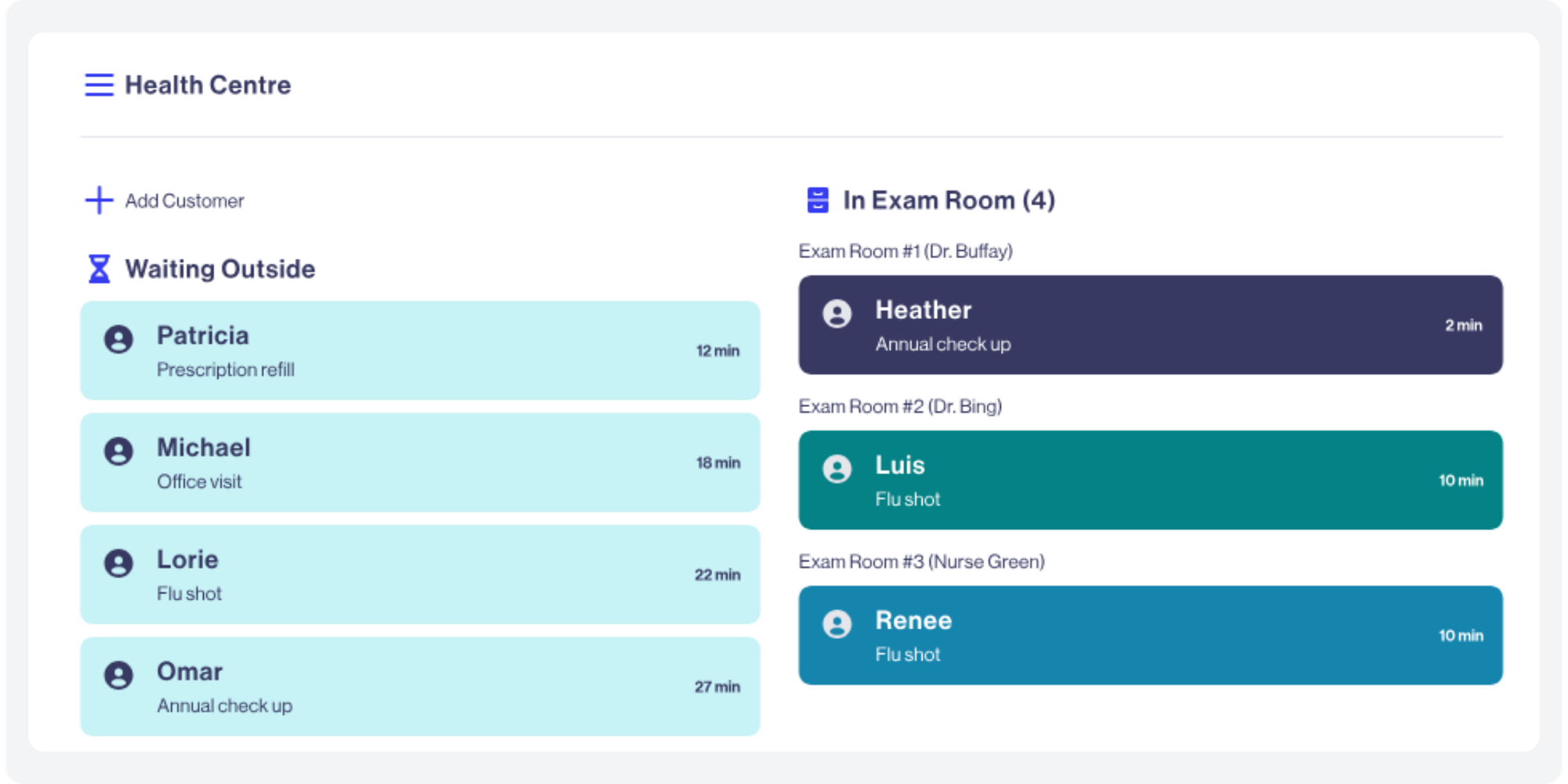ui waitwell for patient scheduling and queue management