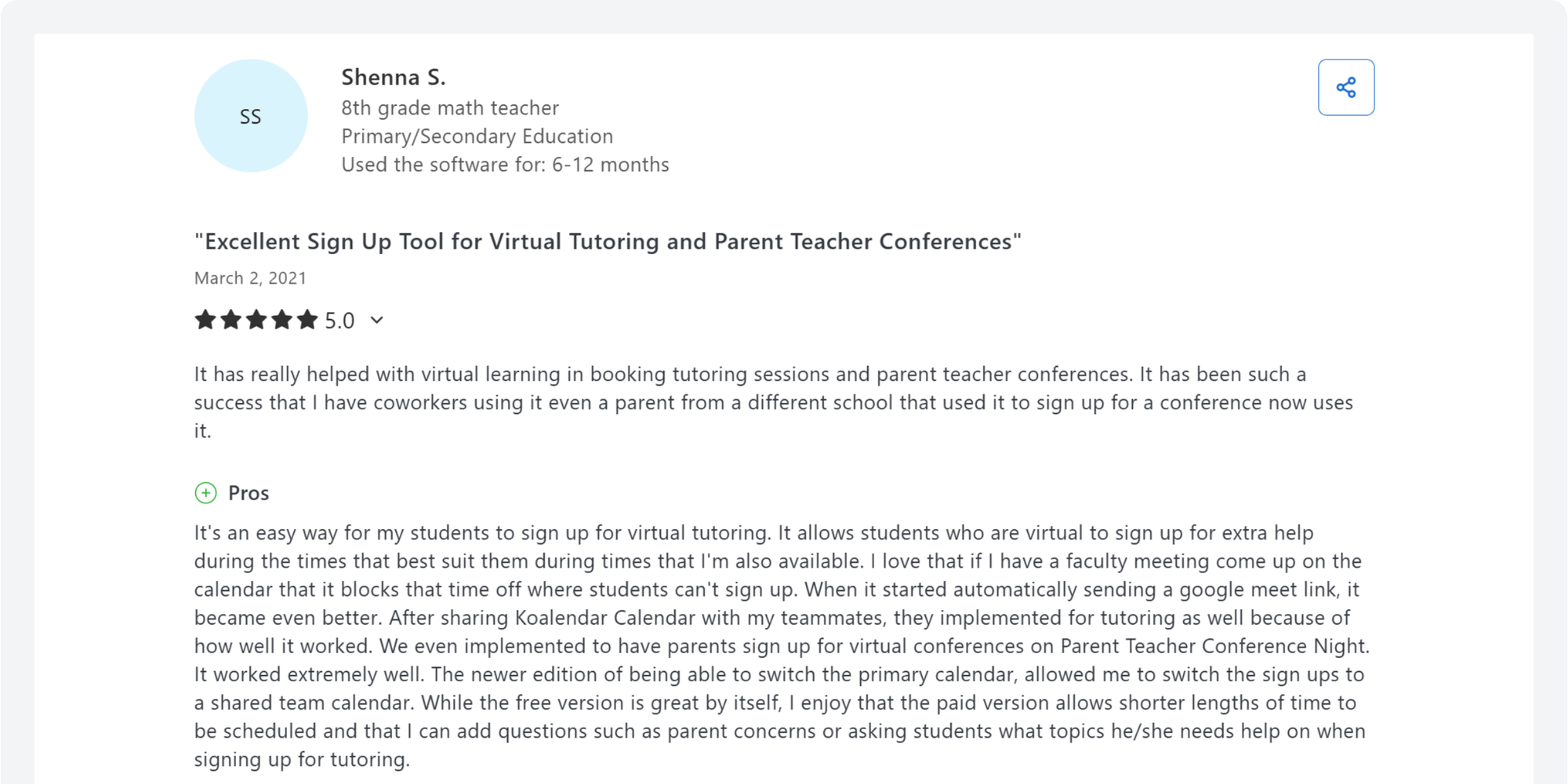 Real tutor review of Koalendar