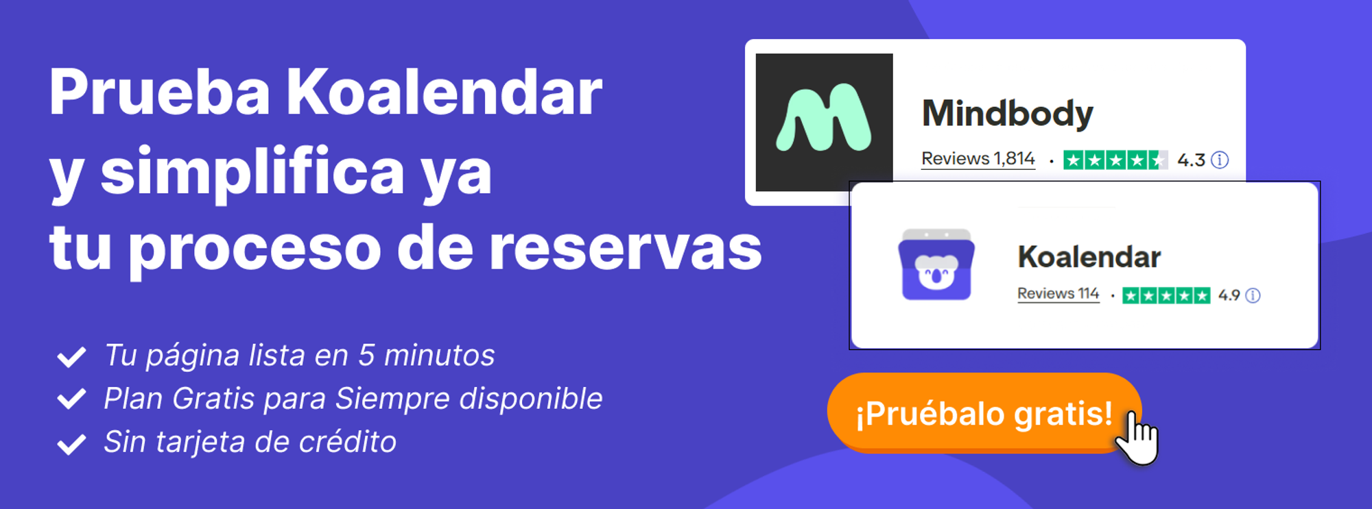 Software de programación Koalendar para negocios de atención al cliente que quieran ahorrar tiempo administrativo