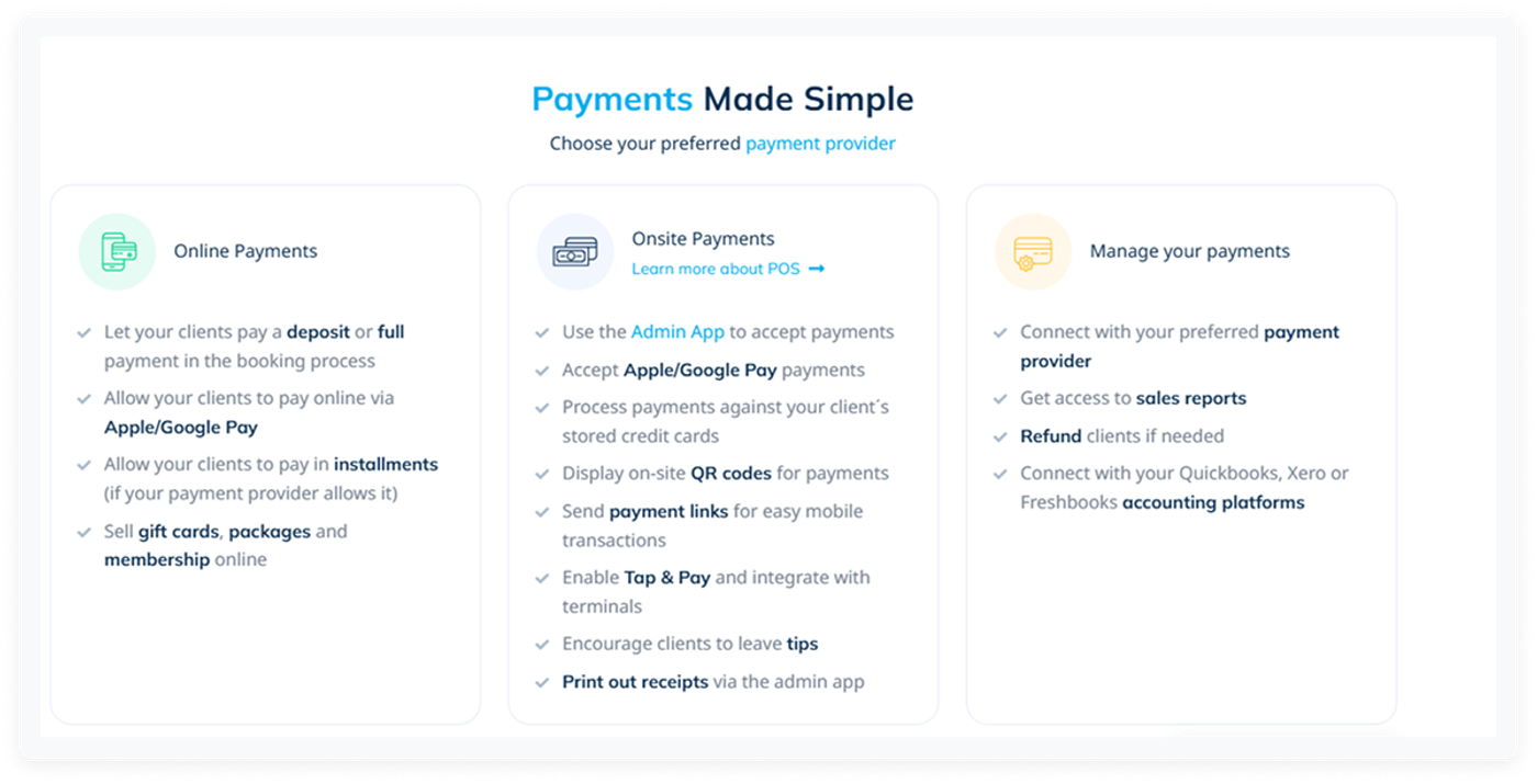 SimplyBook.me payments option Acuity Scheduling alternative