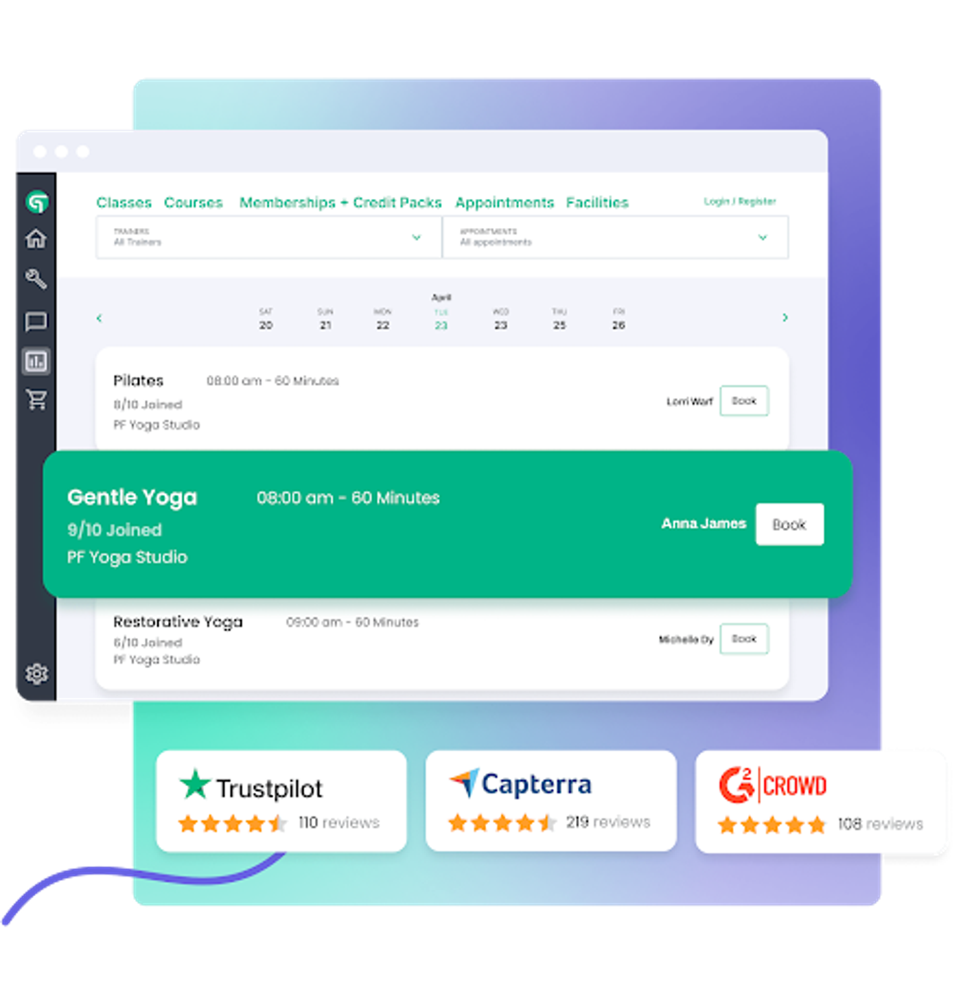 Glofox workout class app