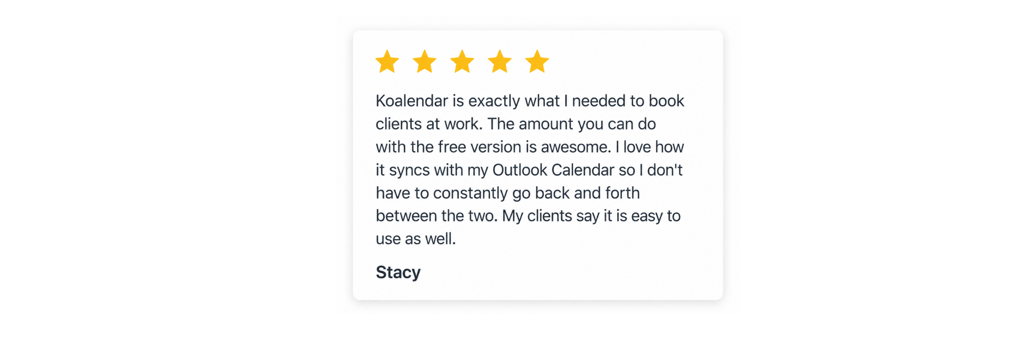 customer review of koalendar reducing manual calendar updates