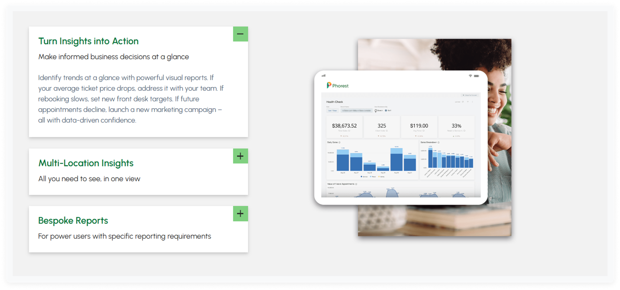 captura de pantalla de phorest, el software líder de citas para salones de belleza para profesionales