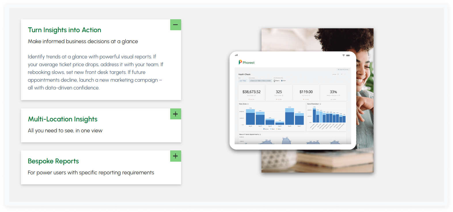 captura de pantalla de phorest, el software líder de citas para salones de belleza para profesionales