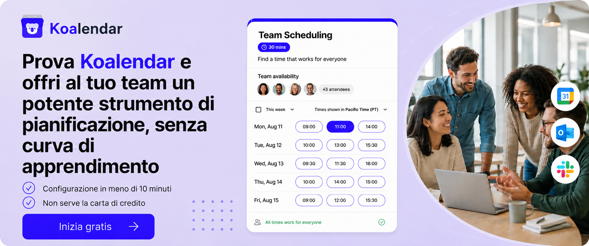 Koalendar, il miglior software di calendario per la pianificazione dei team