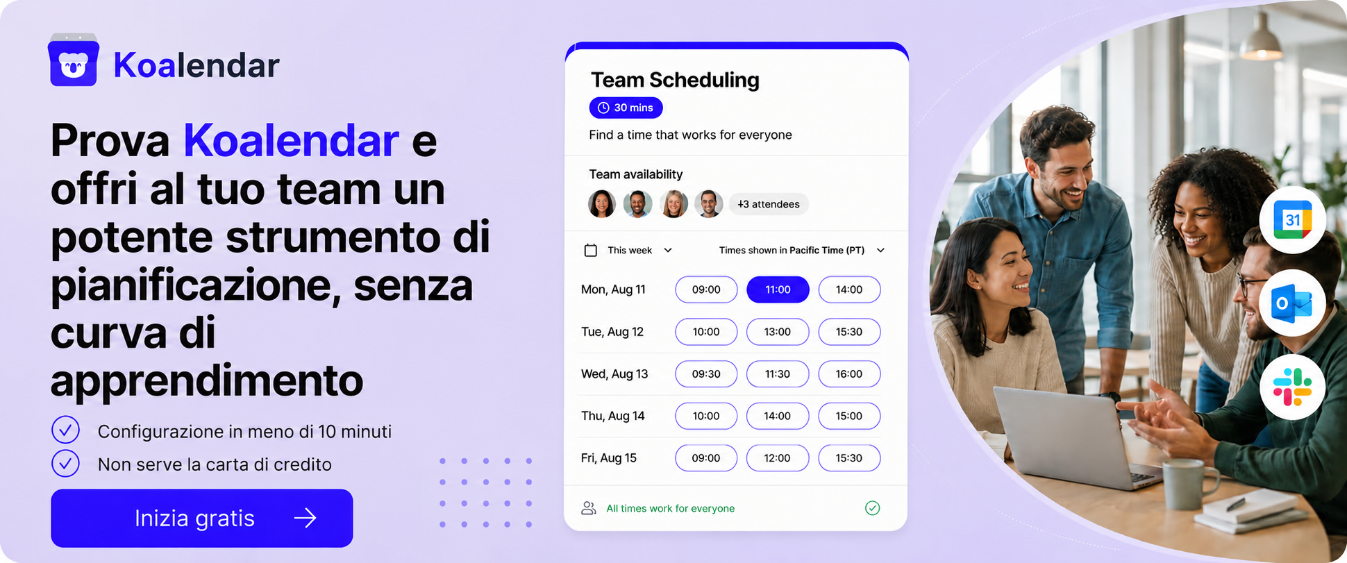 Koalendar, il miglior software di calendario per la pianificazione dei team