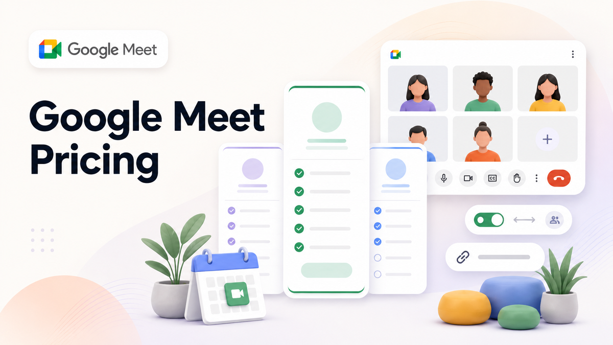 graphic of google meet pricing