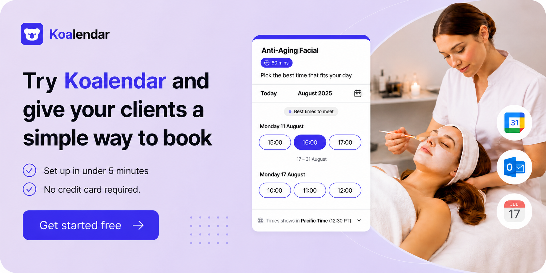 banner of koalendar salon booking app alternative to booksy subscription
