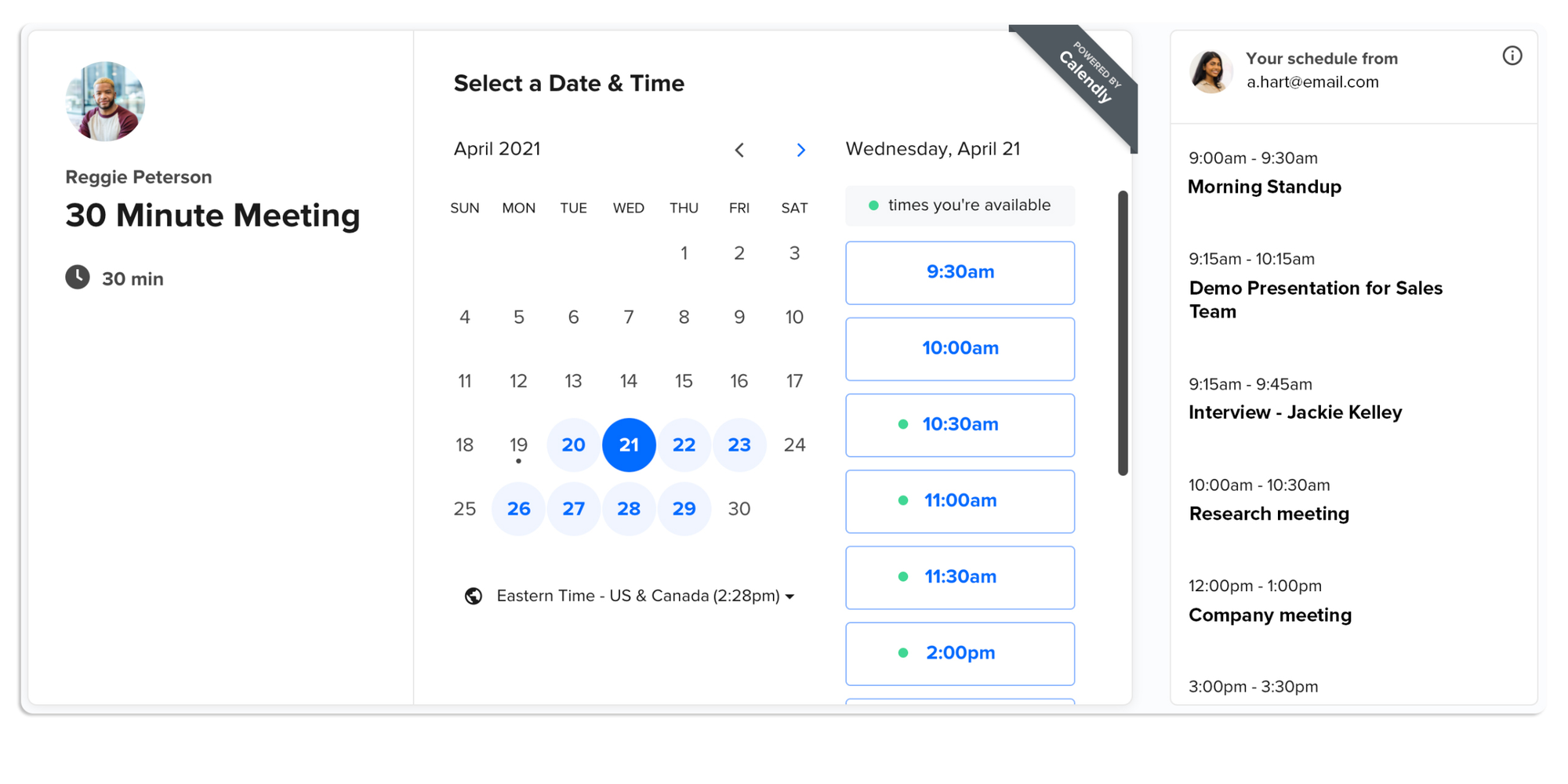 Calendly with free plan for small business