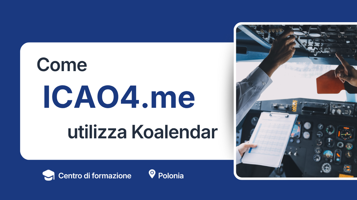 Koalendar per una pianificazione fluida dell’addestramento dei piloti
