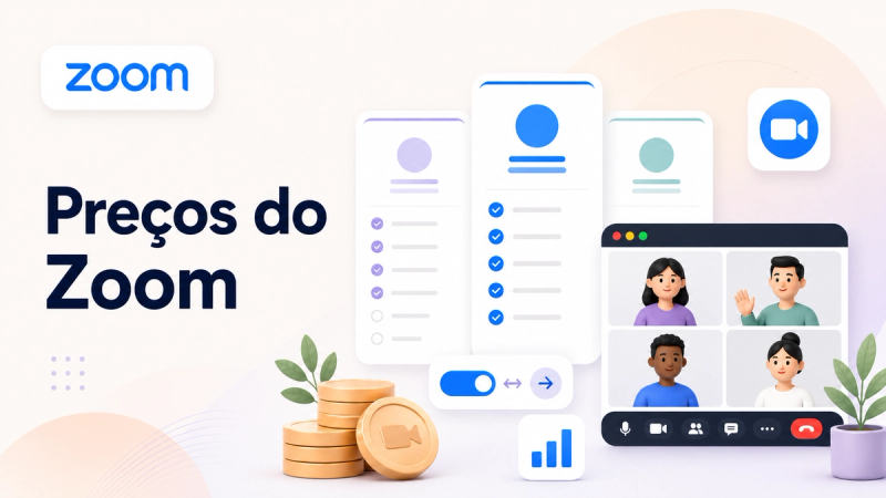 gráfico dos planos e preços do Zoom
