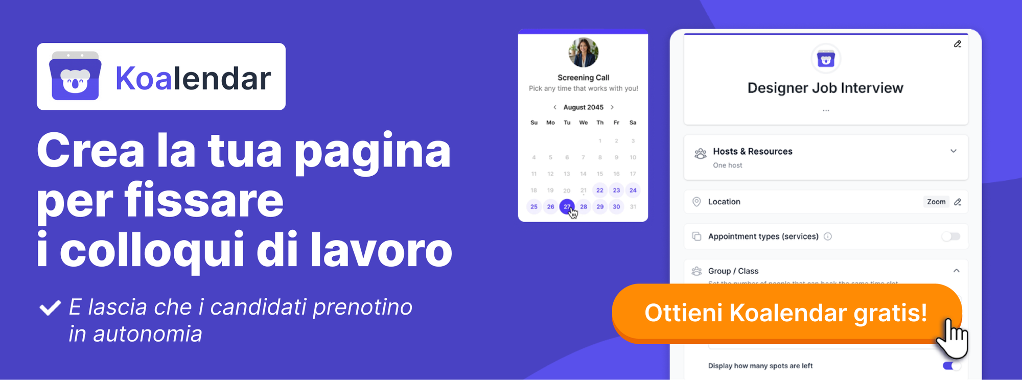Strumento di pianificazione Koalendar per ridurre gli attriti nelle riunioni
