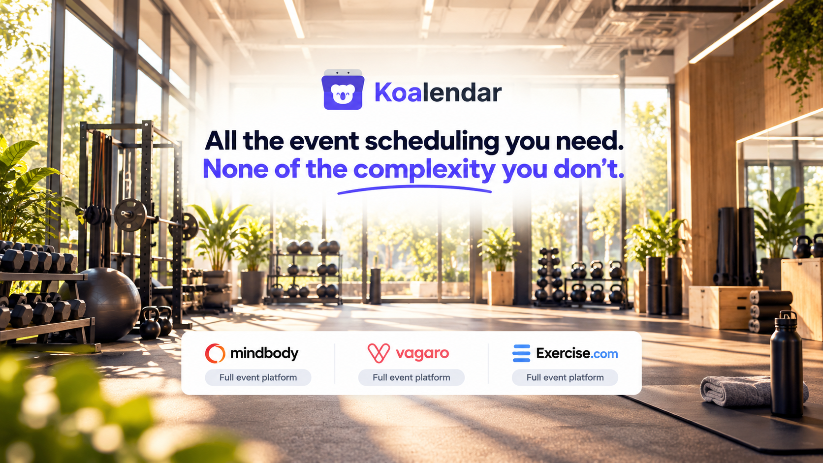 All the scheduling you need for fitness class bookings