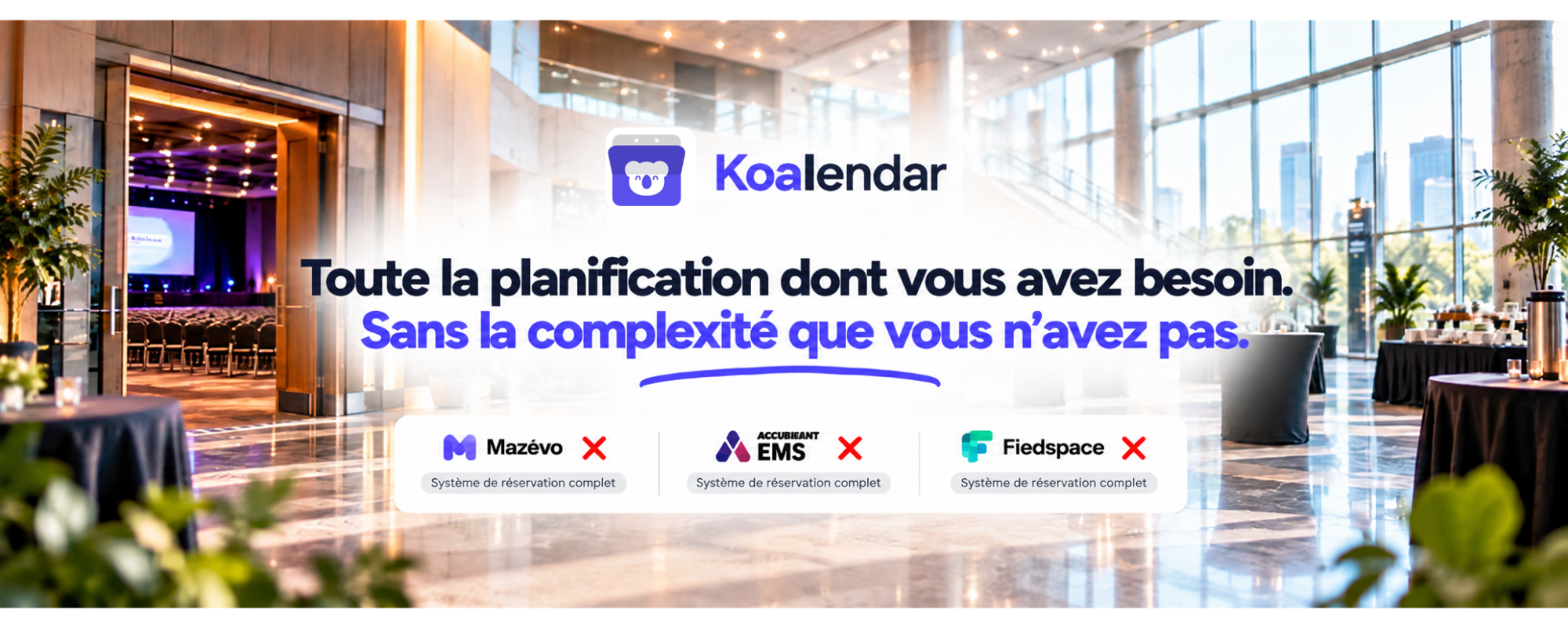 Koalendar est la solution de planification la plus simple pour les établissements 