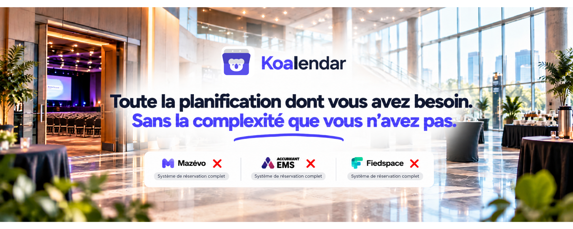 Koalendar est la solution de planification la plus simple pour les établissements