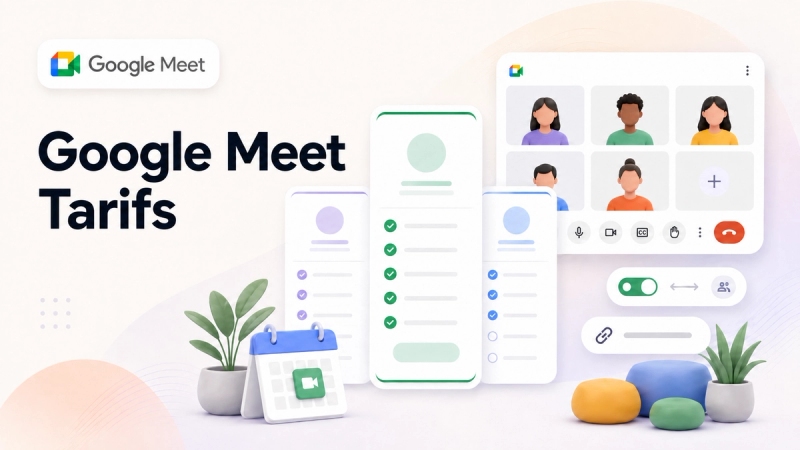 Graphique des tarifs de Google Meet
