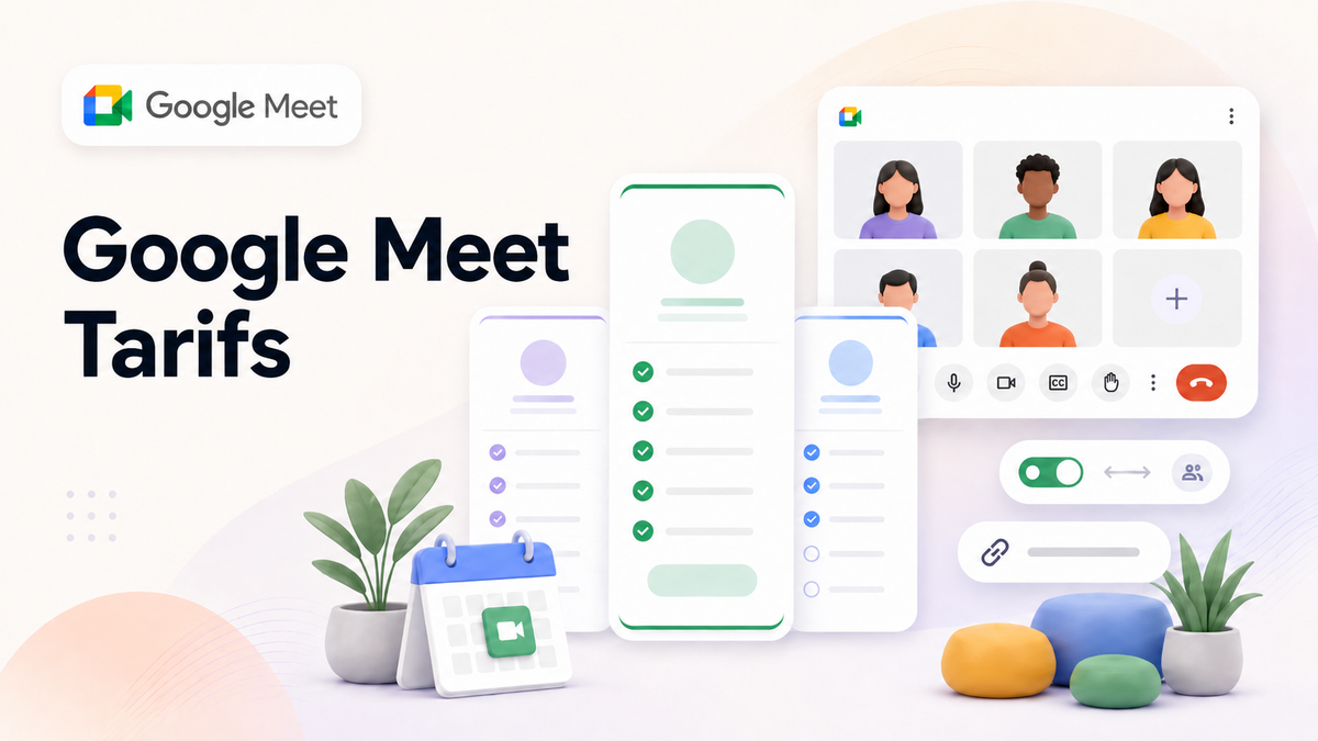 Graphique des tarifs de Google Meet