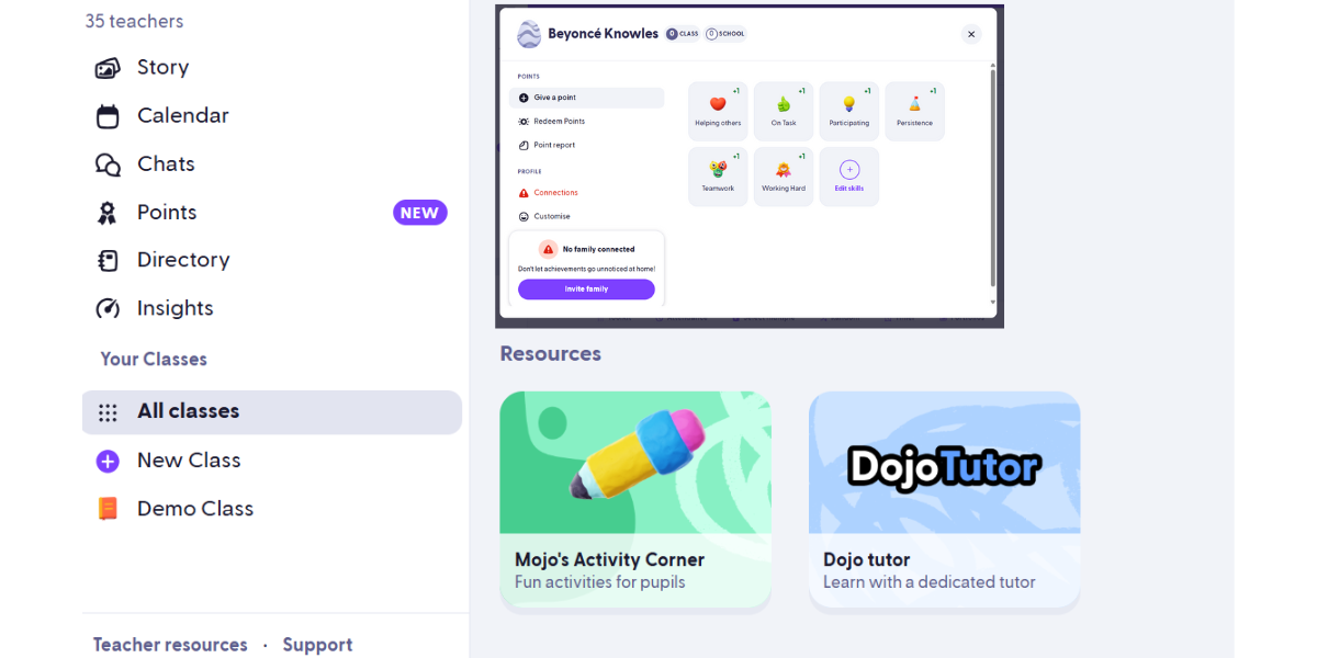 ClassDojo AI tool for school- parent collaboration