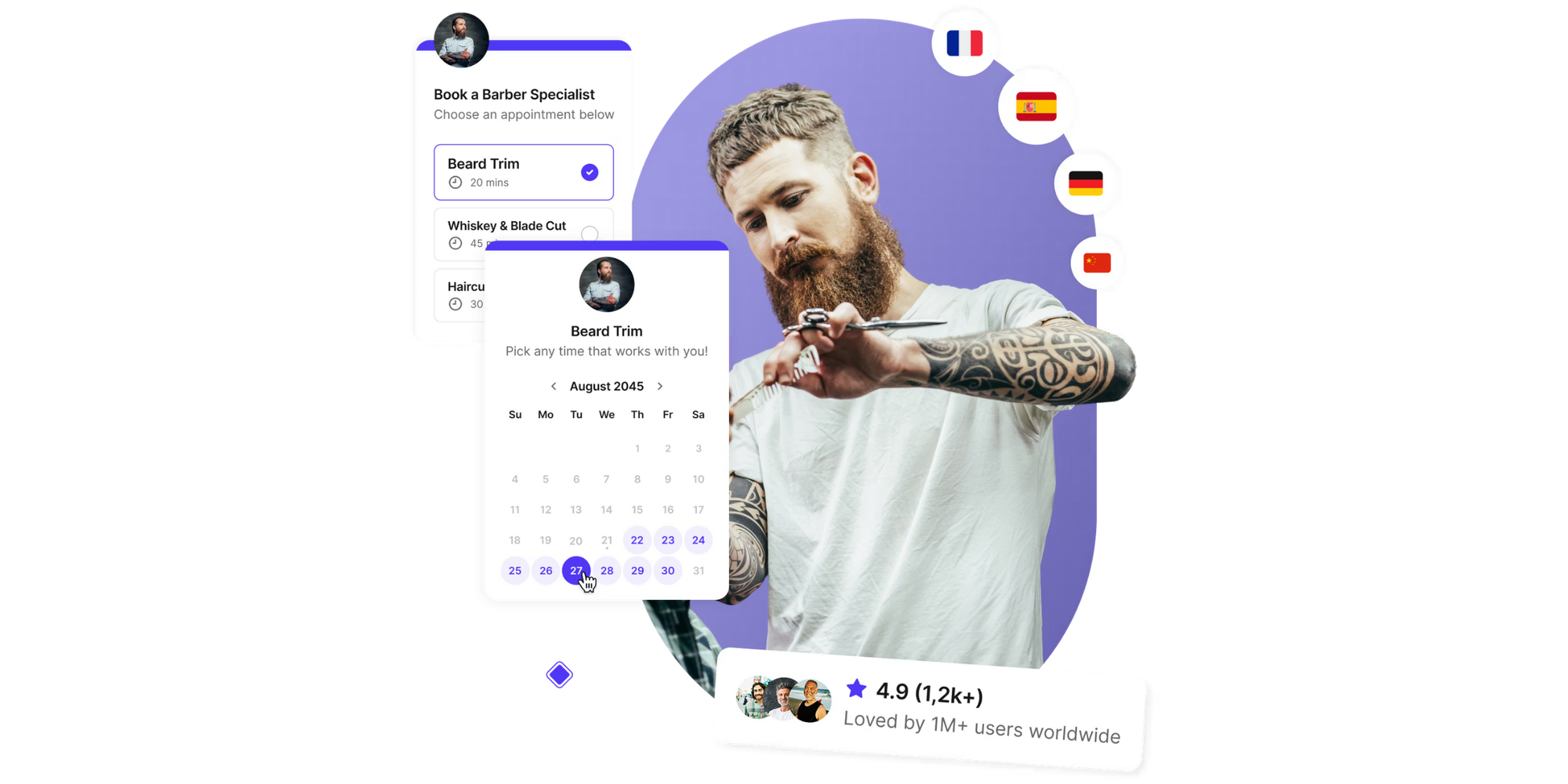 booking page koalendar best barber appointment app