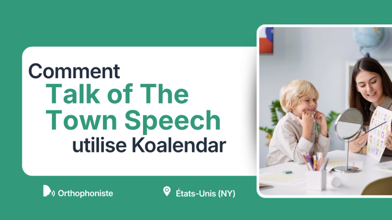 Livre d’orthophonie via le logiciel de planification Koalendar