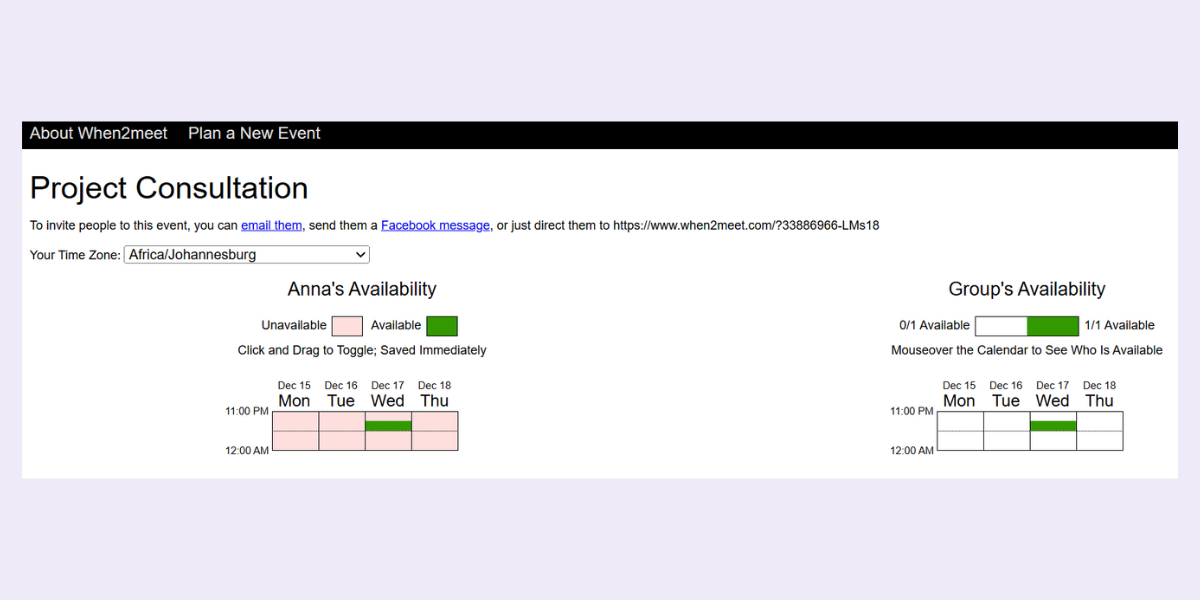 screenshot when2meet group meeting scheduling