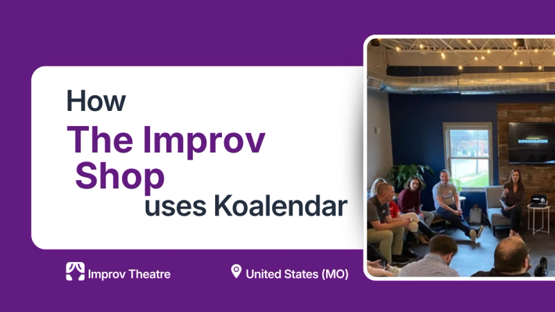 Rooms reservation at improv theater with koalendar scheduling tool